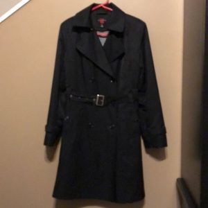Gallery black French coat with detachable liner